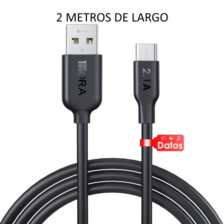 Cable usb Tipo C 2.1A (2 METROS)