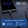 Cable usb de 1 metro Tipo C A C 3A