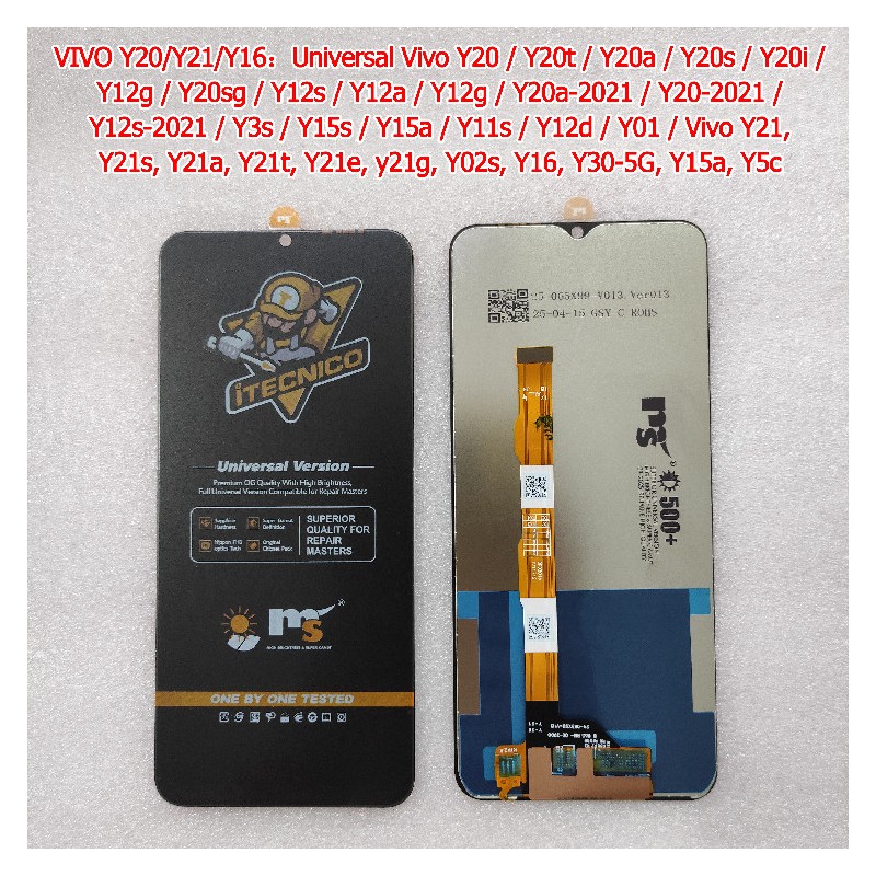 Display Vivo Y20/Y21/Y16 MS iTECNICO Alta Calidad