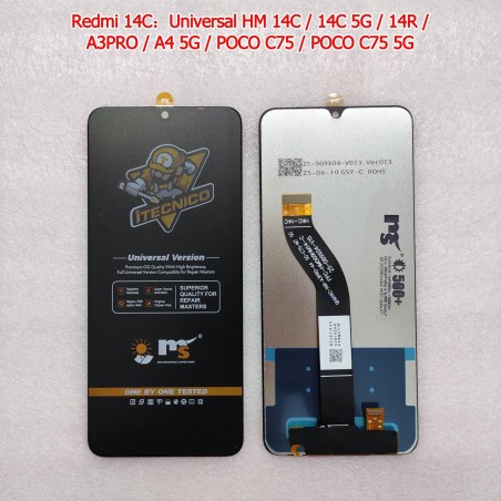 Display Xiaomi Redmi 14C/14C 5G/14R/A3 Pro/A4 5G/Poco C75/C75 5G MS iTECNICO Alta Calidad