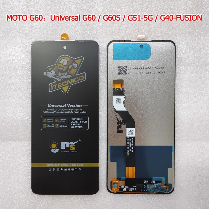 Display Motorola G60/G60S/G51 5G/G40 Fusion MS iTECNICO Alta Calidad