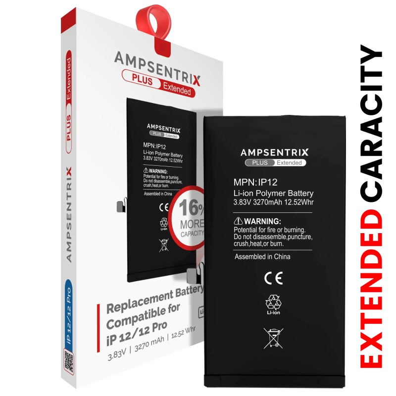 Batería para iPhone 12 / 12 Pro (AmpSentrix Plus Extended)