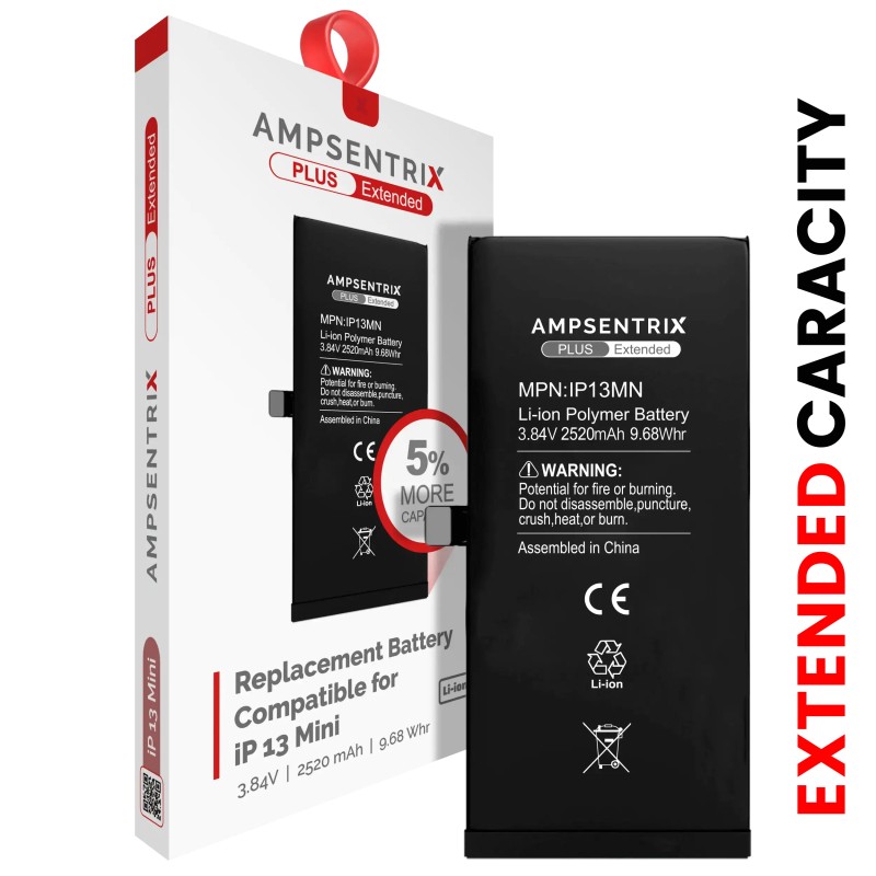 Batería para iPhone 13 Mini (AmpSentrix Plus Extended)