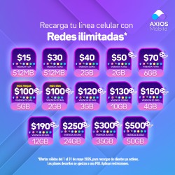 LOTE DE 50 CHIPS AXIOS MAYOREO CON SALDO INCLUIDO