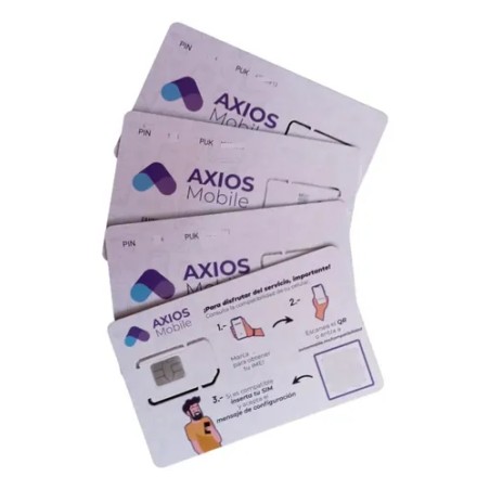 LOTE DE 50 CHIPS AXIOS MAYOREO CON SALDO INCLUIDO