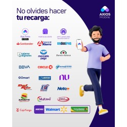LOTE DE 50 CHIPS AXIOS MAYOREO CON SALDO INCLUIDO