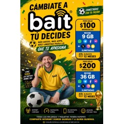PORTABILIDAD a eSIM Bait con 100 de saldo