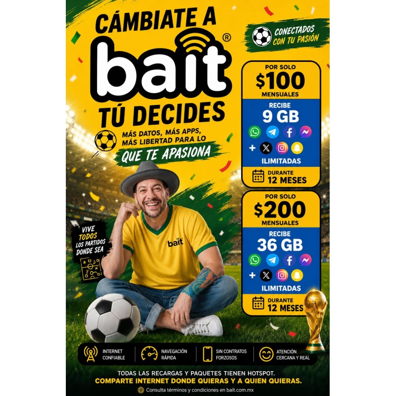 PORTABILIDAD a eSIM Bait con 100 de saldo