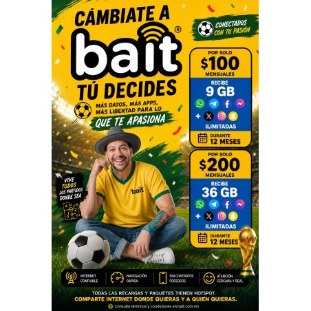 PORTABILIDAD a eSIM Bait con 100 de saldo