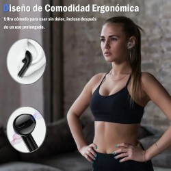 Audífonos Inalámbricos Bluetooth 1Hora AUT119 Negros